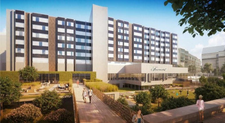 Budoucí Fairmont Hotel dříve InterContinental vizualizace TAK Studio