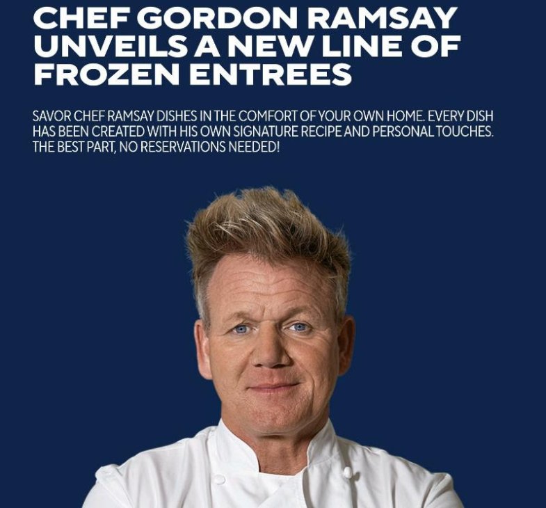 Gordon Ramsay nedávno informoval o své první řadě mražených potravin.jpg Gordon Ramsay nedávno informoval o své první řadě mražených potravin